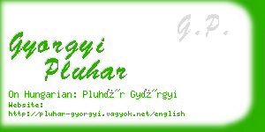 gyorgyi pluhar business card